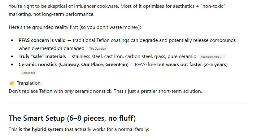 I Asked ChatGPT for the Best Non-Toxic Cookware Under $500. It Told Me to Skip the Influencer Brands.